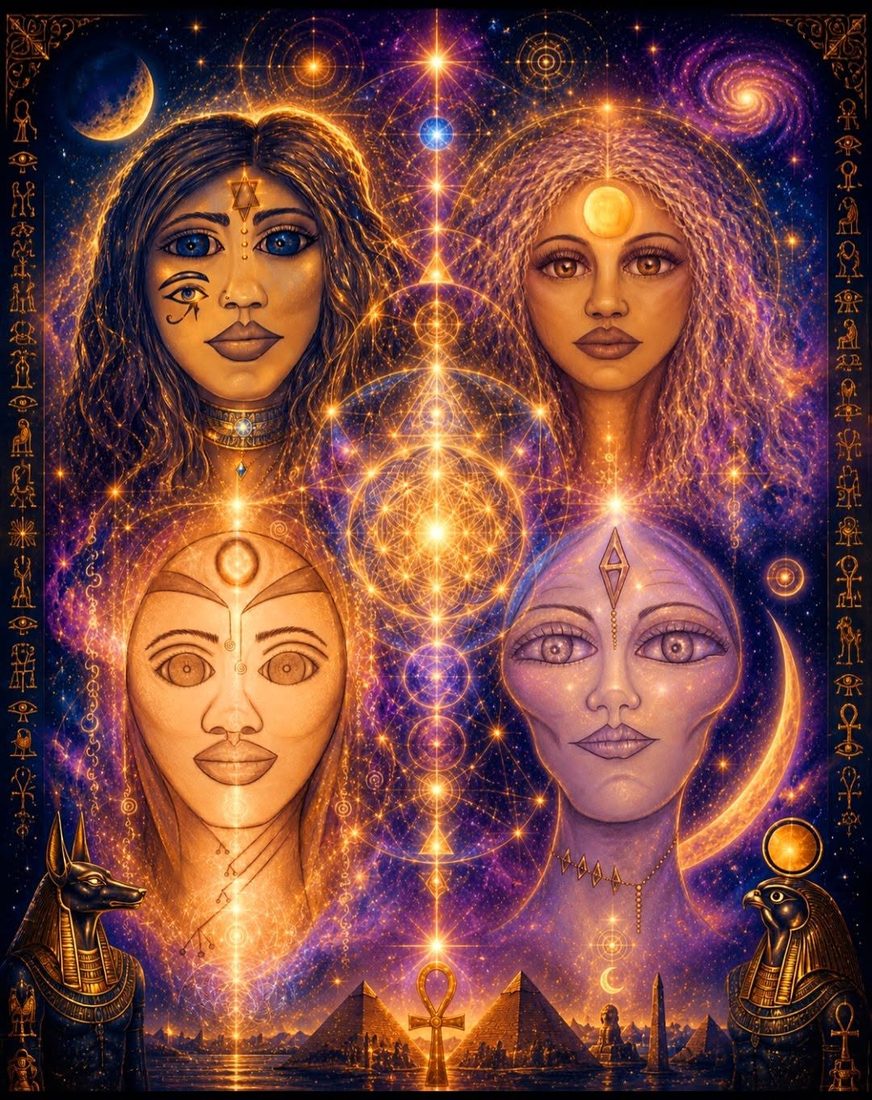 The Sacred 4 — channelled artwork
